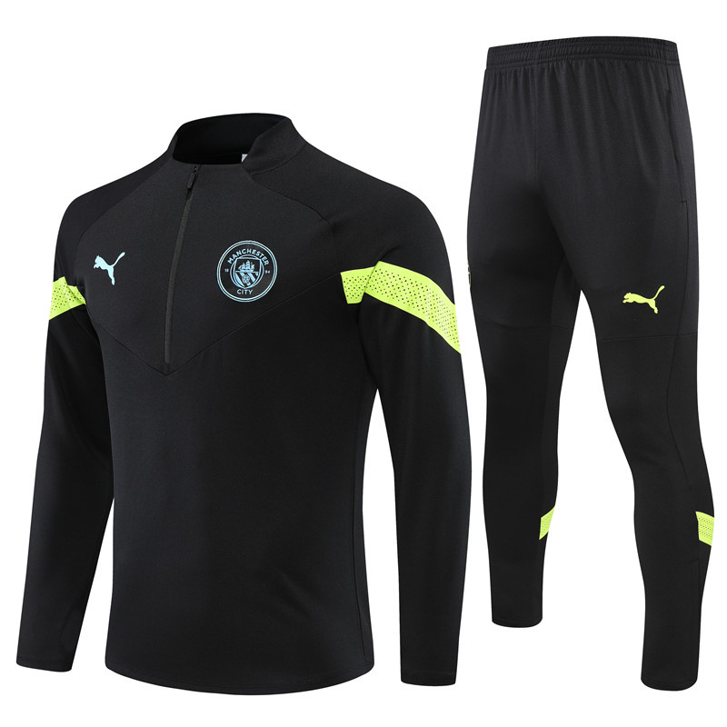 AAA Quality Manchester City 22/23 Tracksuit - Black/Green